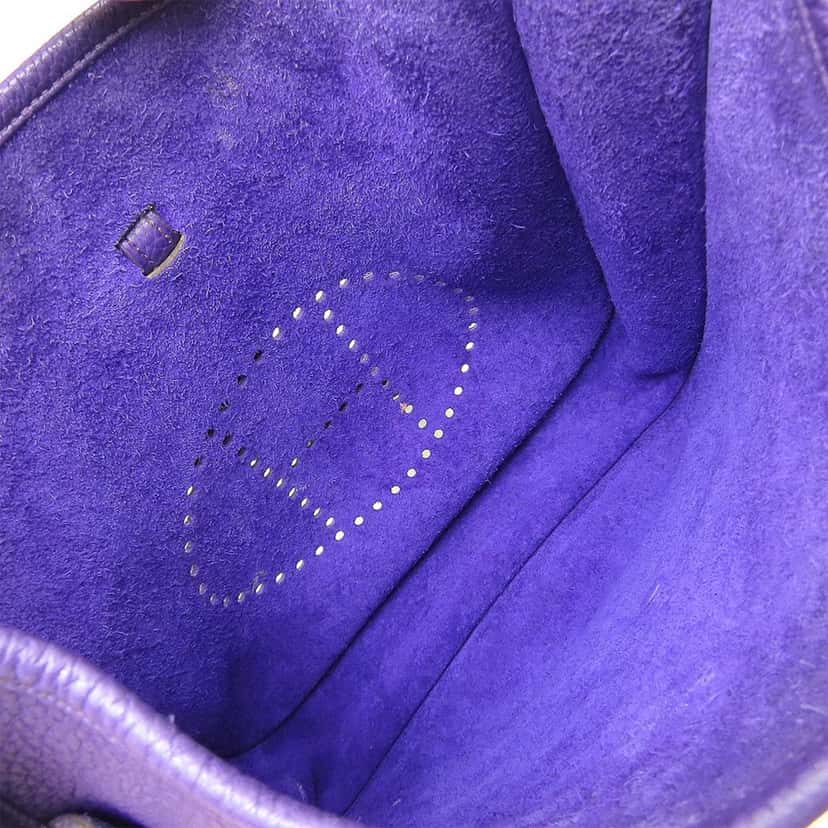 Hermès Clemence Evelyne III PM Purple Leather Very good condition - Inside View