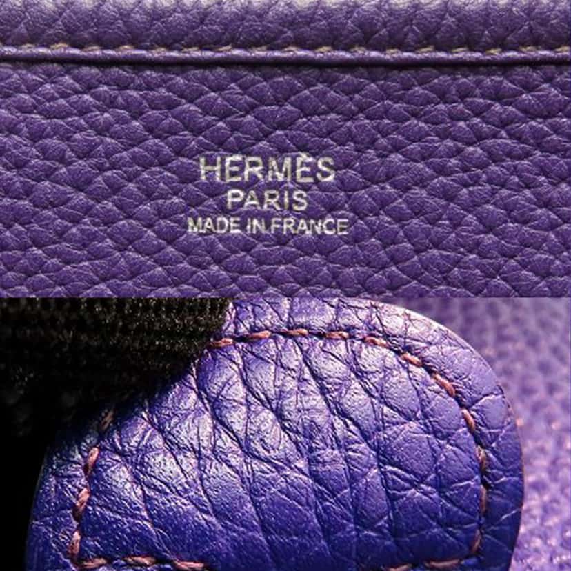 Hermès Clemence Evelyne III PM Purple Leather Very good condition - Model View