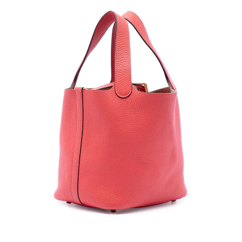 Hermès Clemence Picotin Lock 18 Red Leather Very good condition - Back View