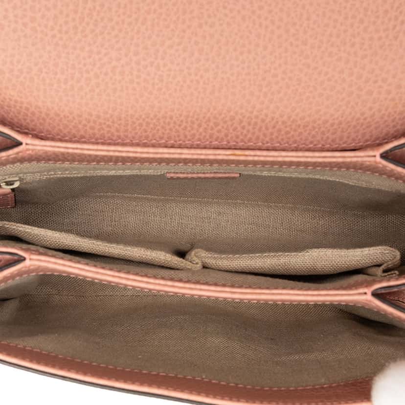 Gucci Small Dollar Calf Interlocking G Satchel Pink Leather Very good condition - Model View