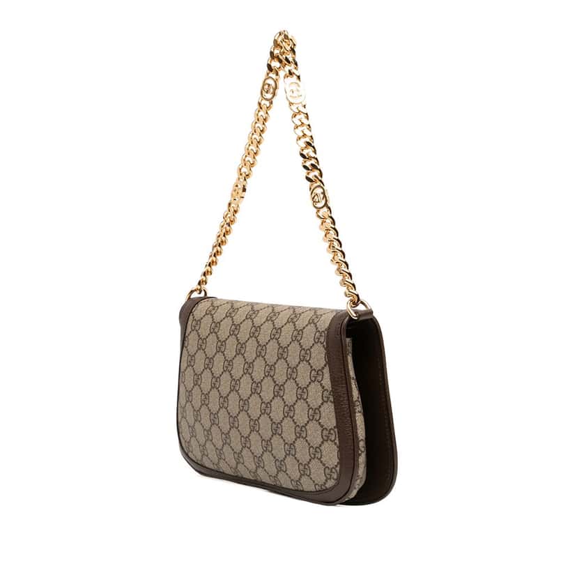 Gucci Small GG Supreme Blondie Chain Satchel Beige Very good condition - Back View