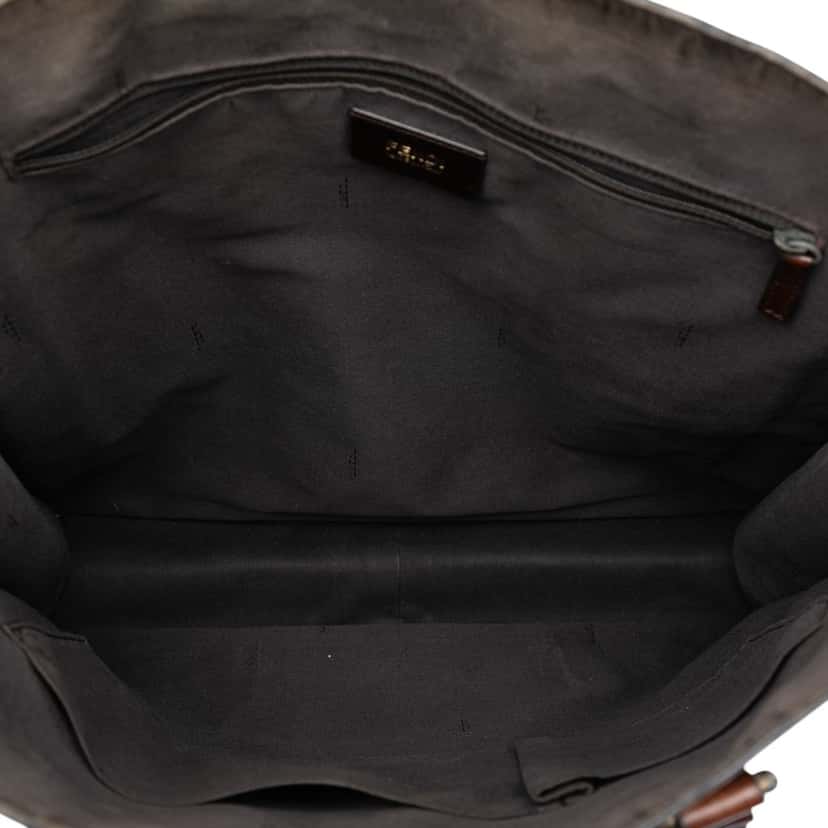 Fendi Zucca Coated Canvas Vertical Tote Brown Very good condition - Model View