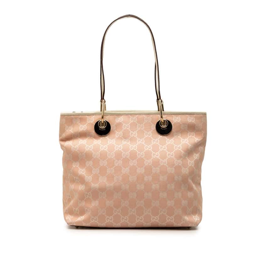 Gucci GG Canvas Eclipse Tote Pink Very good condition - Front View