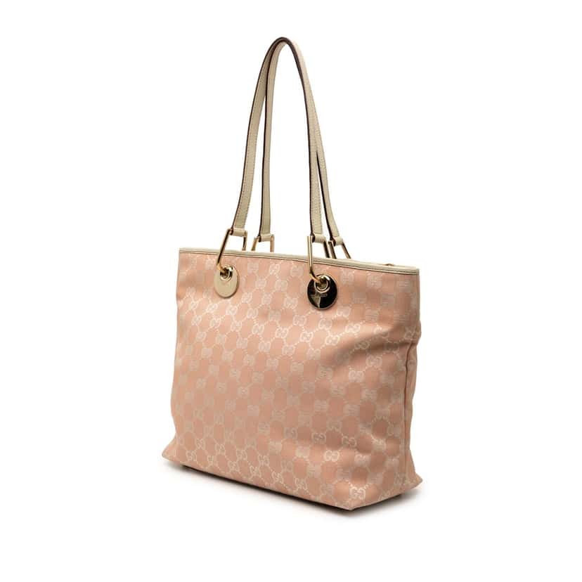 Gucci GG Canvas Eclipse Tote Pink Very good condition - Back View