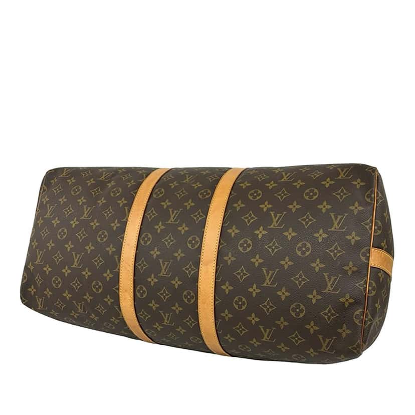 Louis Vuitton Monogram Keepall Bandouliere 55 Brown Very good condition - Back View