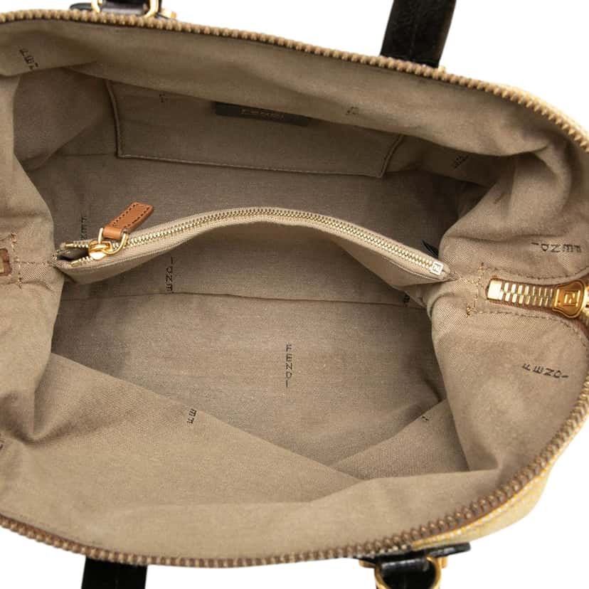 Fendi Mini Canvas Colorblock Chameleon Satchel Beige Very good condition - Model View