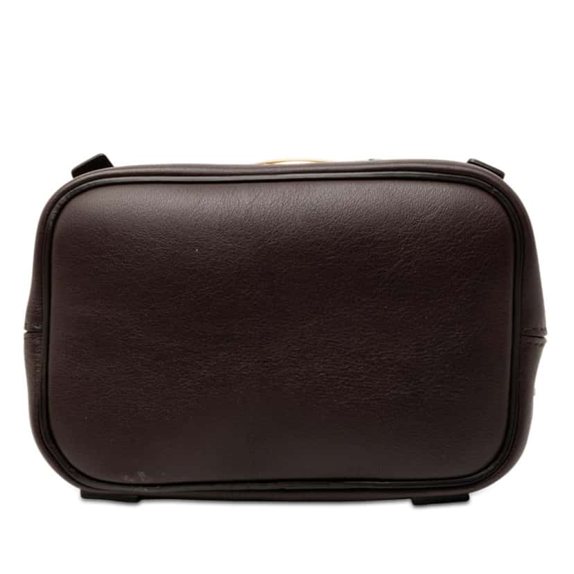 Chloé Mini Calfskin and Suede Faye Backpack Brown Leather Very good condition - Inside View