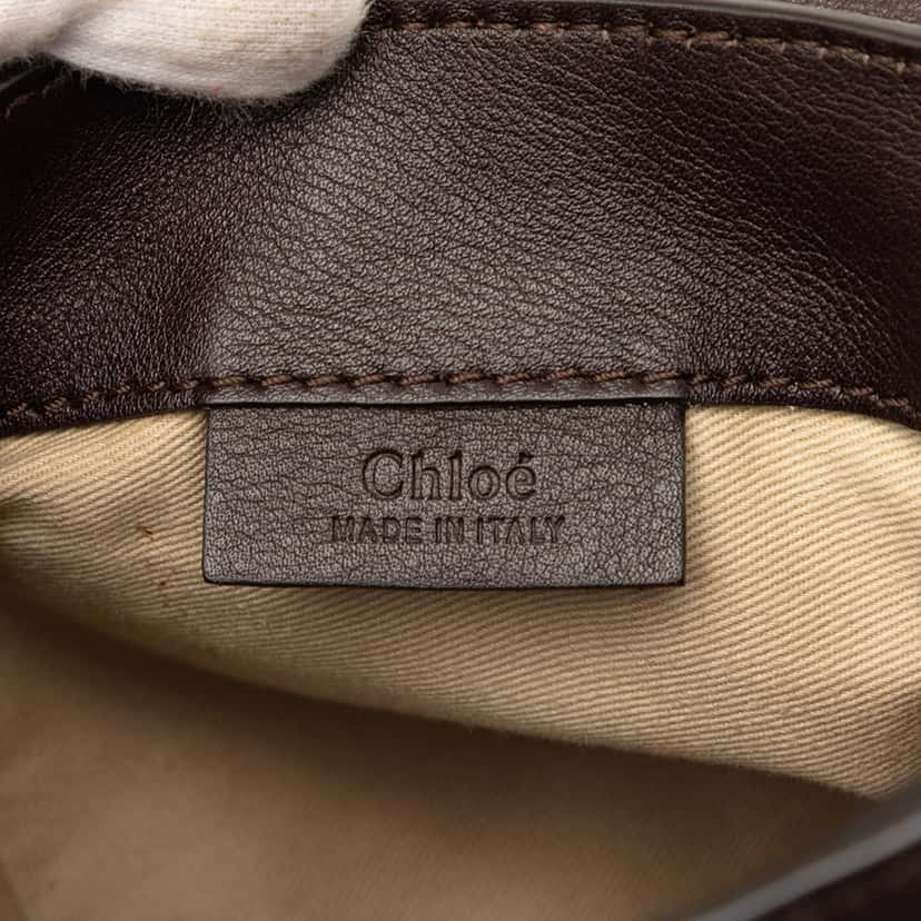 Chloé Mini Calfskin and Suede Faye Backpack Brown Leather Very good condition - Box View