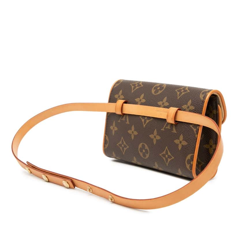Louis Vuitton Monogram Pochette Florentine Brown Very good condition - Back View
