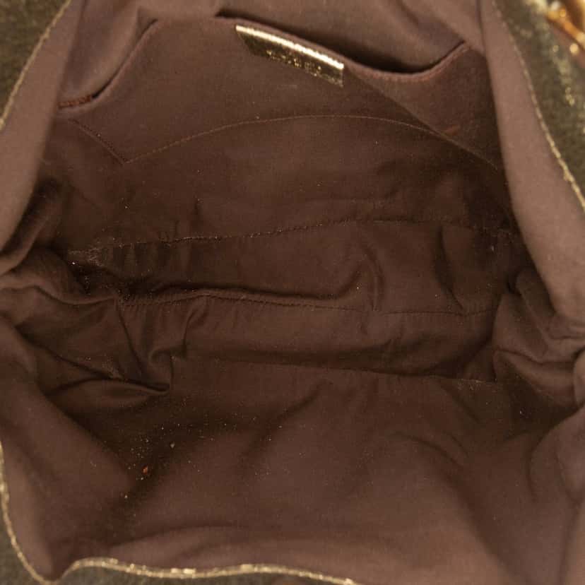 Gucci Metallic Calfskin Bamboo Ring Chain Shoulder Bag Gold Leather Very good condition - Model View