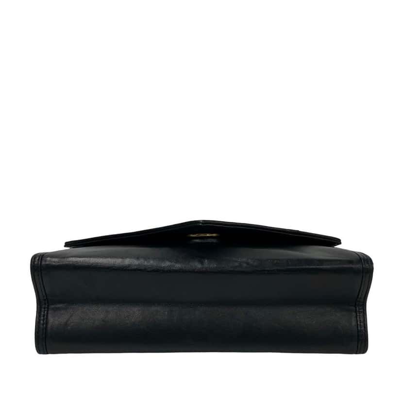 Chanel CC Lambskin Bow Chain Crossbody Black Leather Very good condition - Inside View