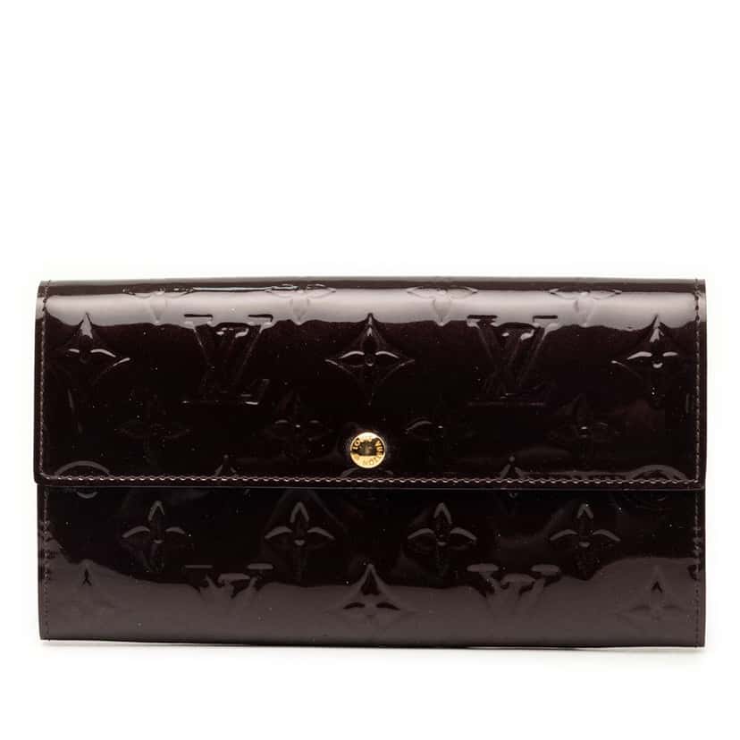 Louis Vuitton Monogram Vernis Sarah Wallet Purple Leather Very good condition - Front View