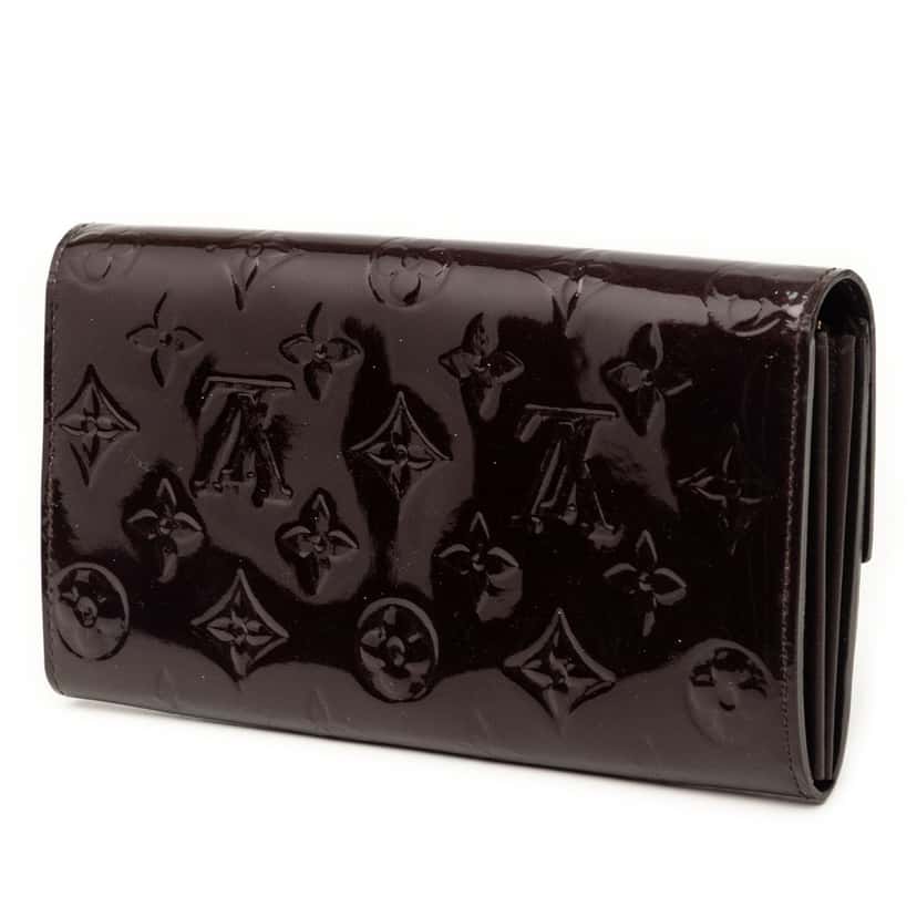 Louis Vuitton Monogram Vernis Sarah Wallet Purple Leather Very good condition - Back View