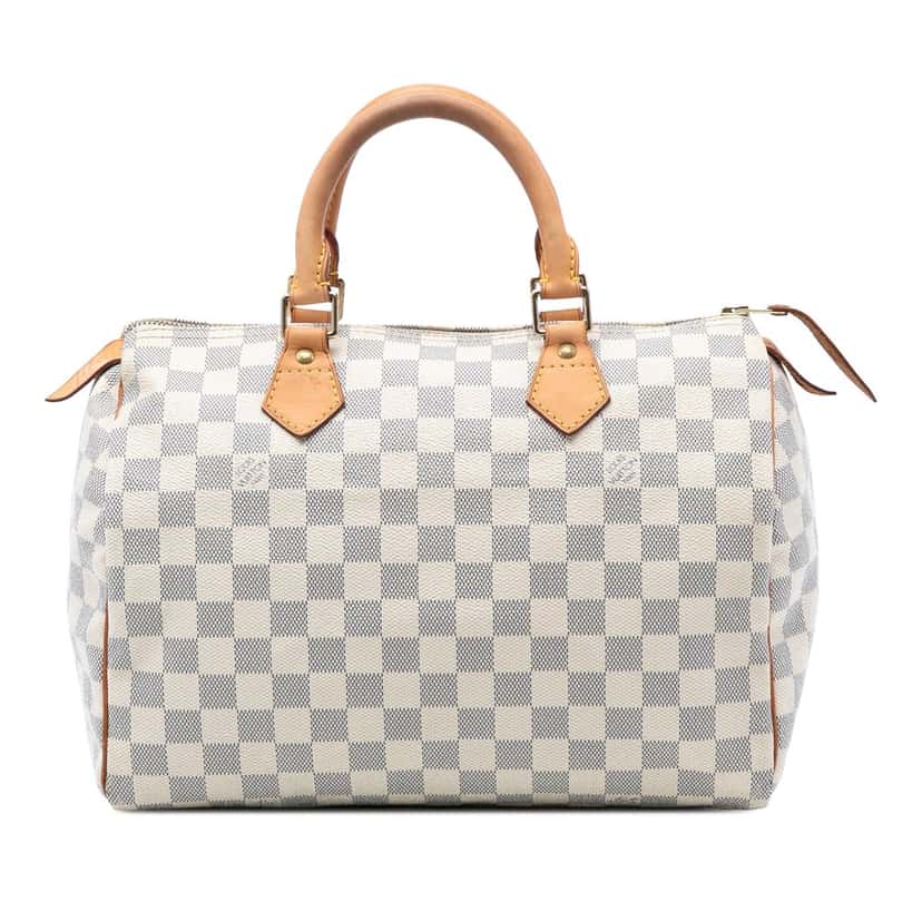 Louis Vuitton Damier Azur Speedy 30 White Very good condition - Front View