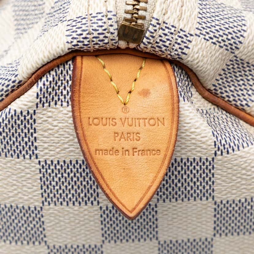 Louis Vuitton Damier Azur Speedy 30 White Very good condition - Box View