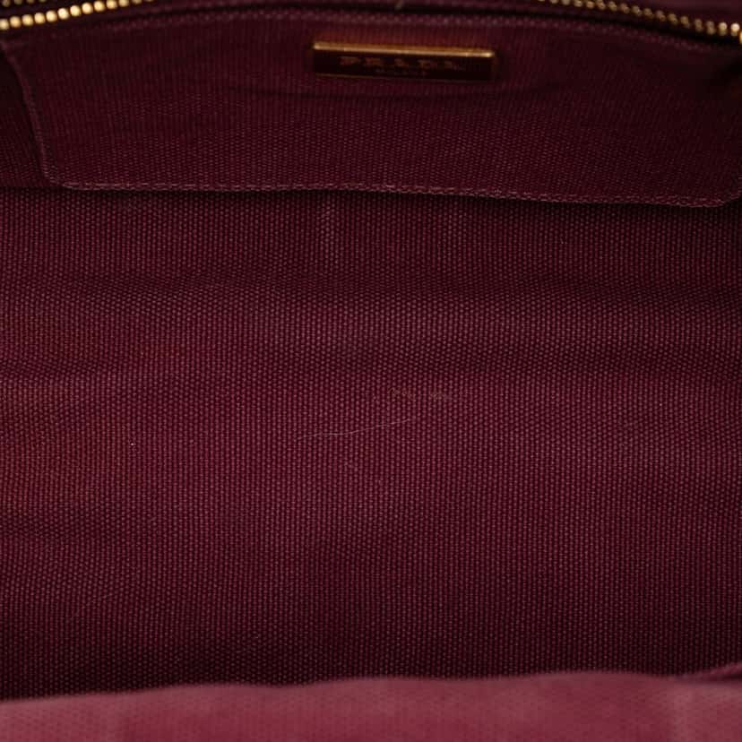 Prada Small Canvas Canapa Bijoux Satchel Red Very good condition - Model View