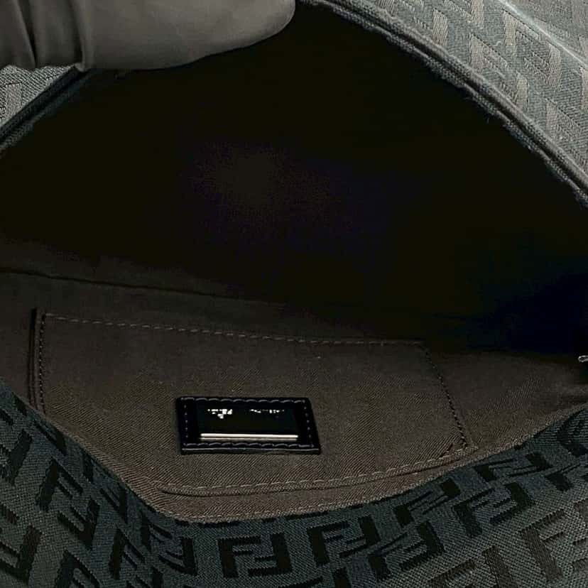 Fendi Mini Zucchino Canvas Mamma Forever Black Very good condition - Model View