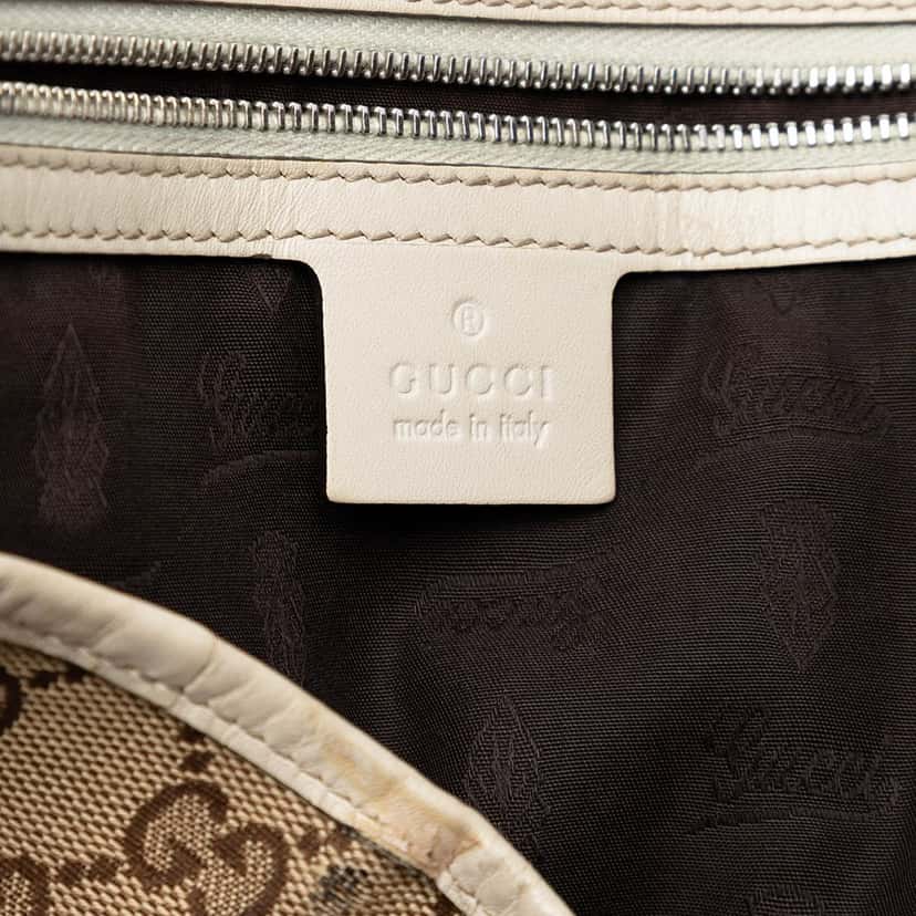 Gucci Large GG Canvas Twins Tote Beige Very good condition - Box View