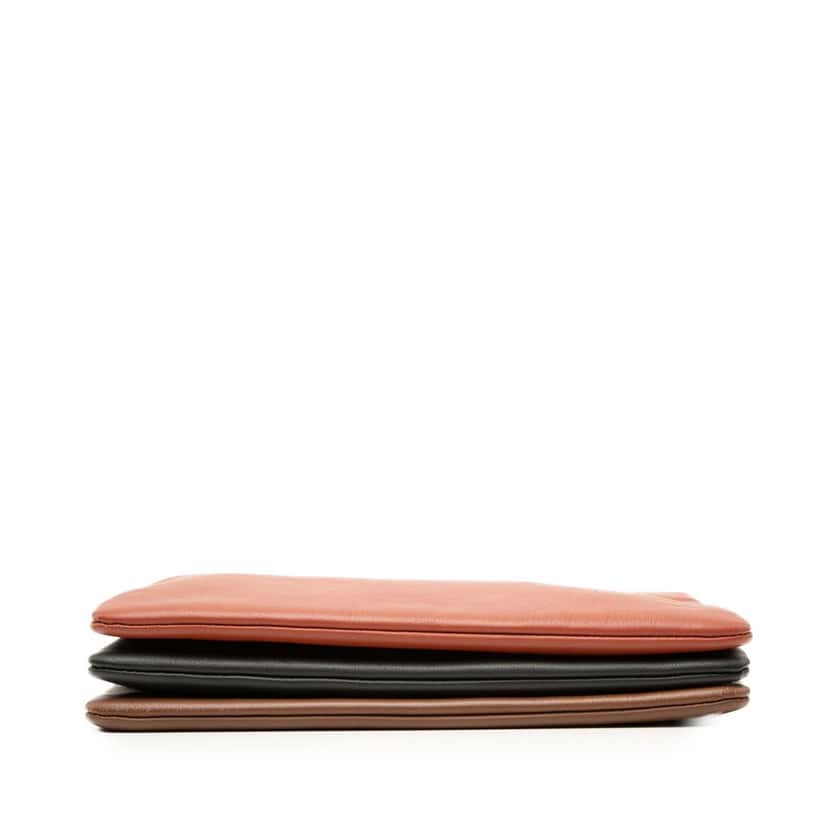 Celine Small Tricolor Lambskin Trio Crossbody Orange Leather Very good condition - Inside View