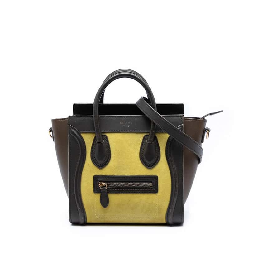 Celine Nano Tricolor Leather Luggage Tote Yellow Leather Very good condition - Front View