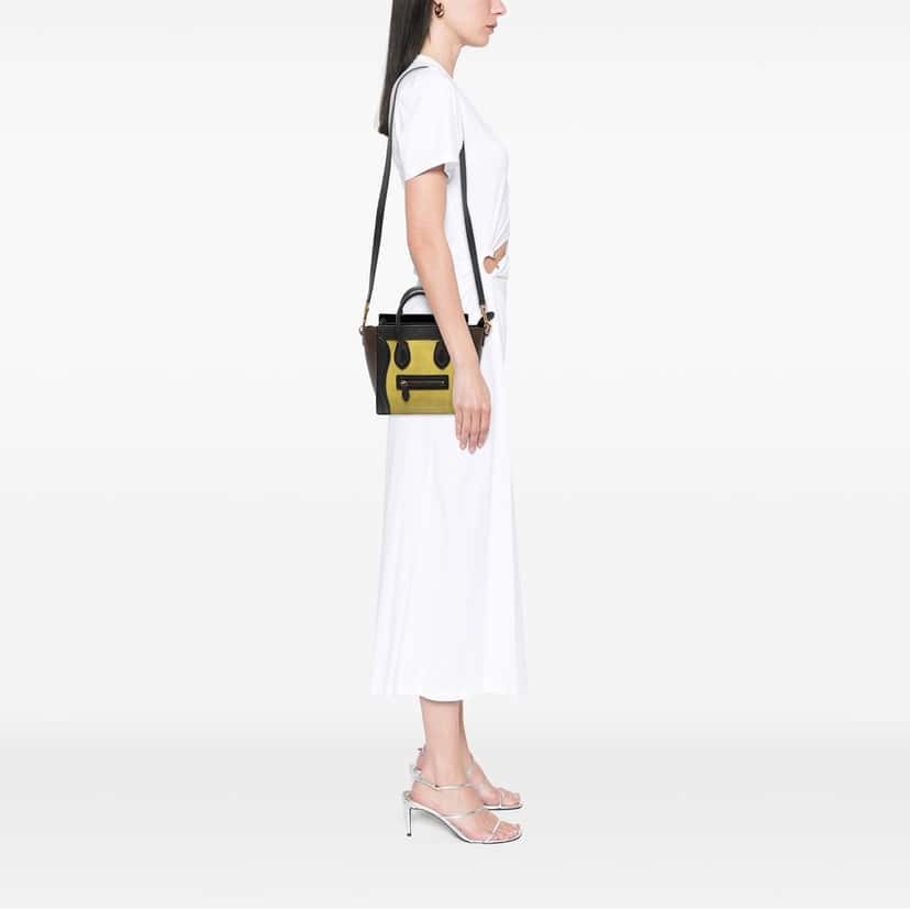 Celine Nano Tricolor Leather Luggage Tote Yellow Leather Very good condition - Box View