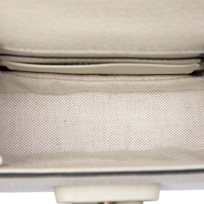 Gucci Mini Jumbo GG Canvas 1947 Web Bamboo Top Handle Bag Beige Very good condition - Model View