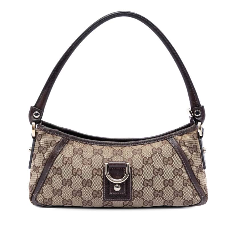 Gucci GG Canvas Abbey D Ring Pochette Beige Very good condition - Front View