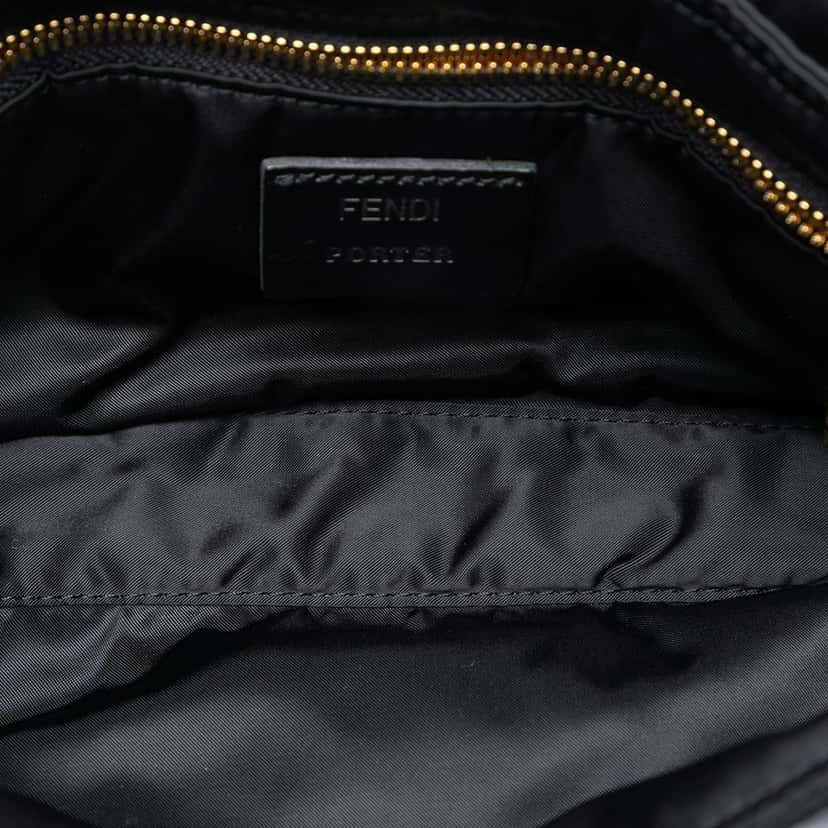 Fendi Porter Yoshida Nylon Convertible Baguette Satchel Black Very good condition - Model View