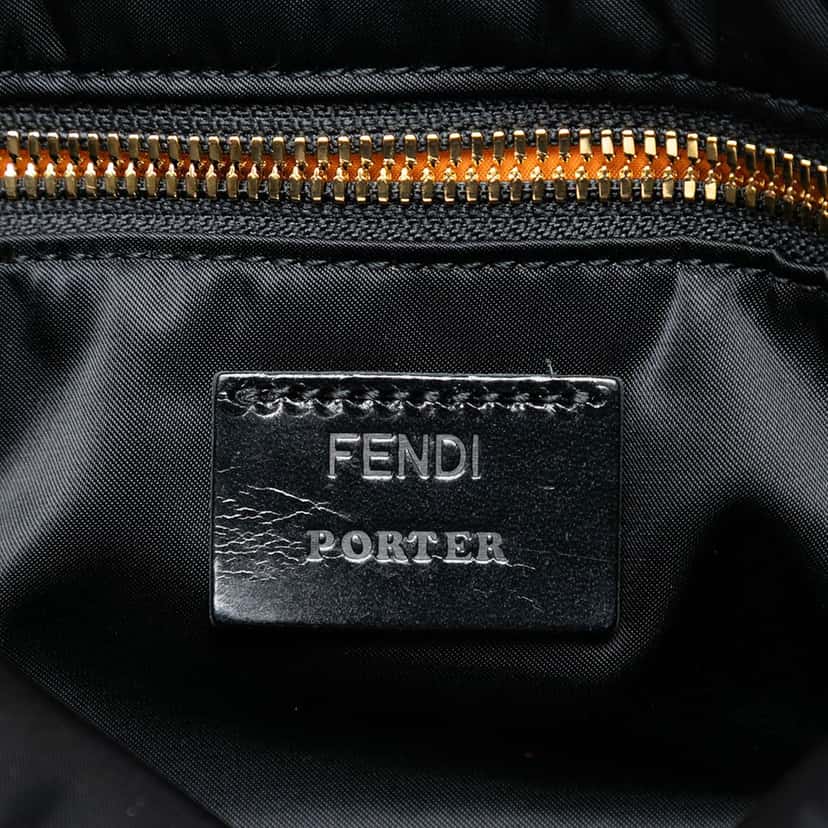Fendi Porter Yoshida Nylon Convertible Baguette Satchel Black Very good condition - Box View