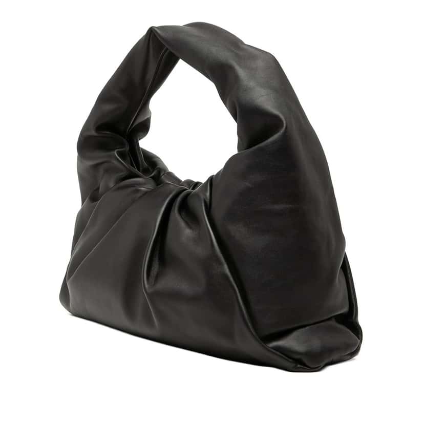 Bottega Veneta Lambskin The Shoulder Pouch Black Leather Very good condition - Back View