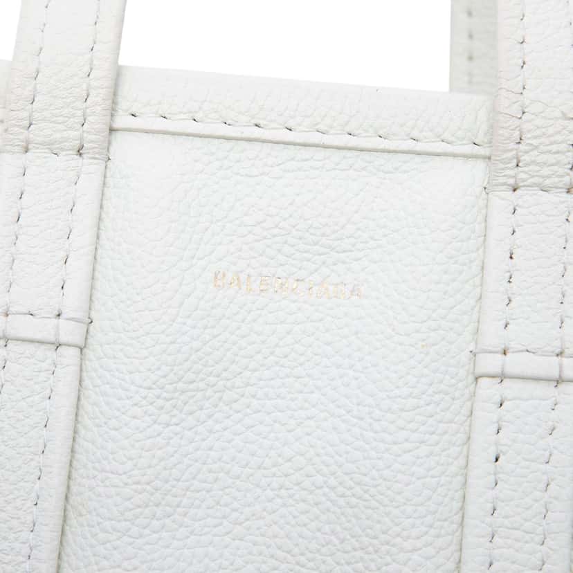Balenciaga Lambskin Bazar Shopper Satchel XXS Beige Leather Good condition - Box View