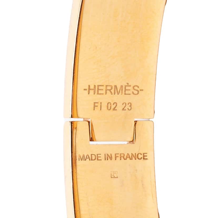 Hermès Narrow Enamel Clic H Bracelet PM White Very good condition - Model View