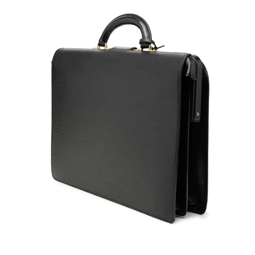 Louis Vuitton Epi Serviette Fermoir Black Leather Very good condition - Back View