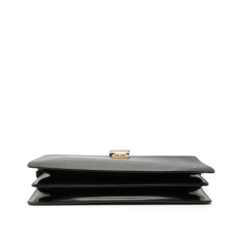Louis Vuitton Epi Serviette Fermoir Black Leather Very good condition - Inside View