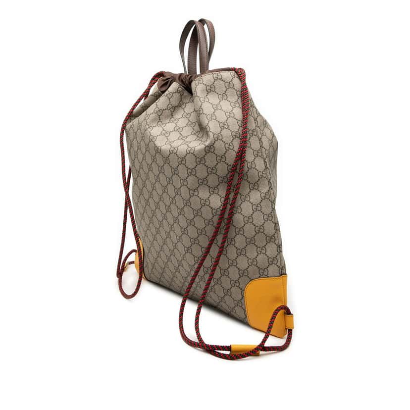 Gucci GG Supreme Animalier Backpack Beige Very good condition - Back View