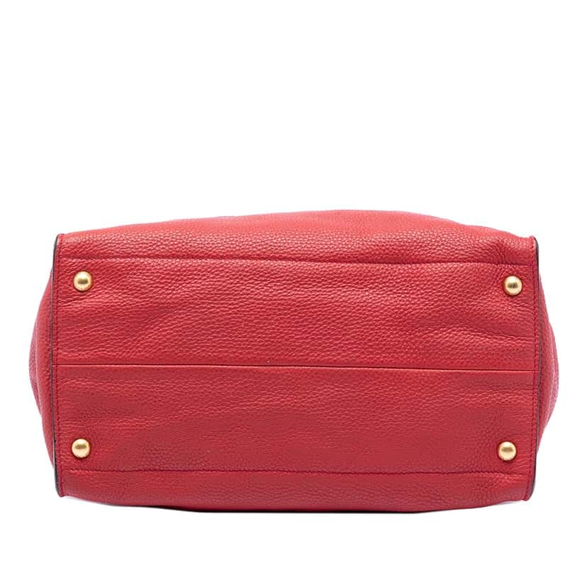 Prada Vitello Daino Open Convertible Tote Red Leather Very good condition - Inside View