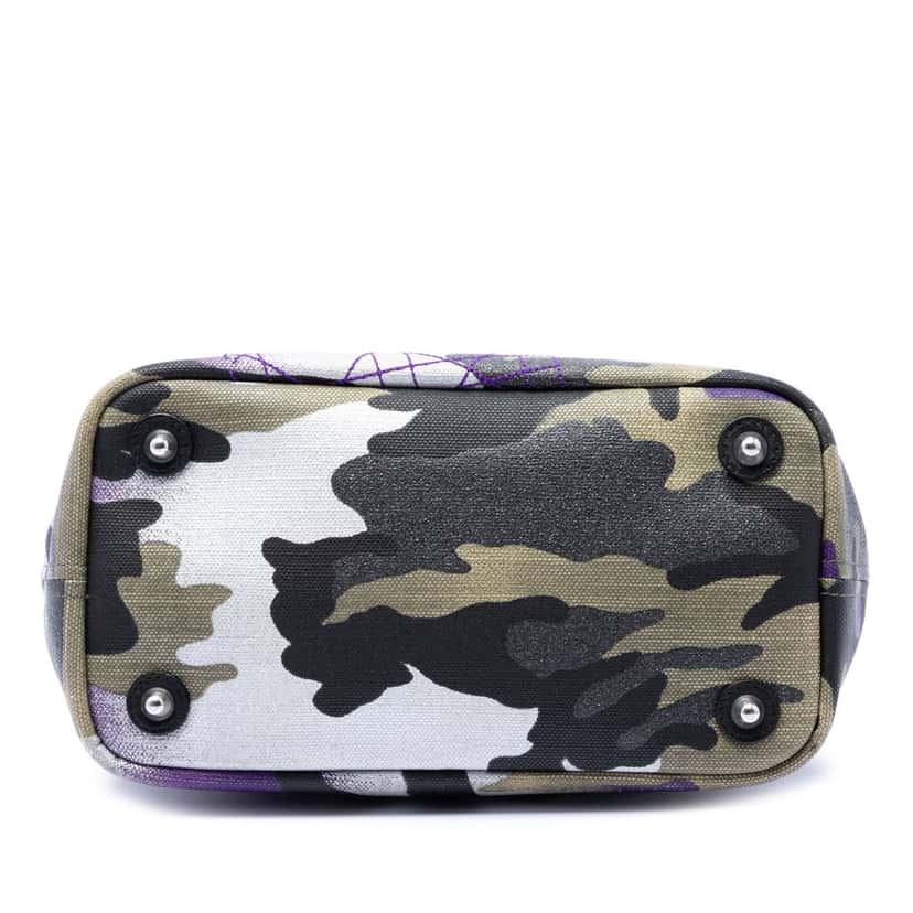 Dior Anselm Reyle Mini Canvas Camouflage Shopping Tote Purple Very good condition - Inside View