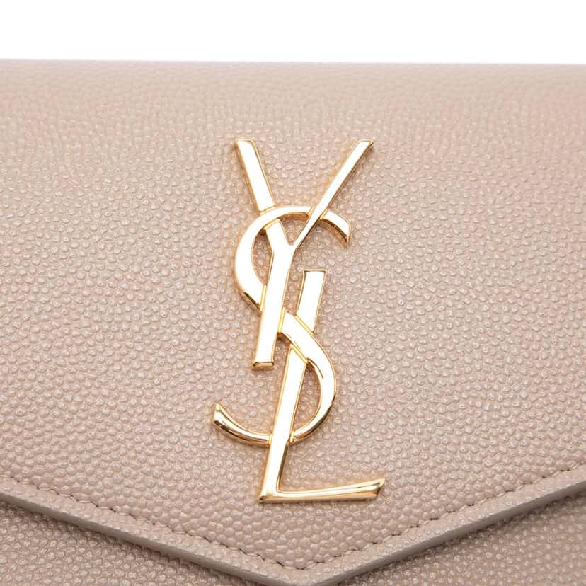 Saint Laurent Baby Grain De Poudre Uptown Pouch Beige Leather Very good condition - Box View