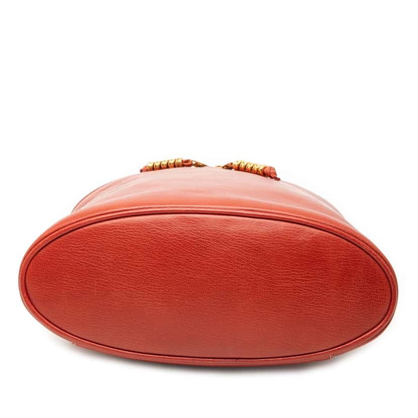 LOEWE Leather Velasquez Twist Vanity Bag Orange Leather Very good condition - Inside View