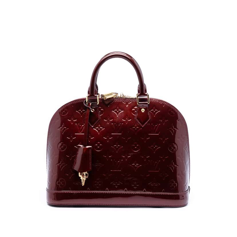 Louis Vuitton Monogram Vernis Alma PM Red Leather Very good condition - Front View