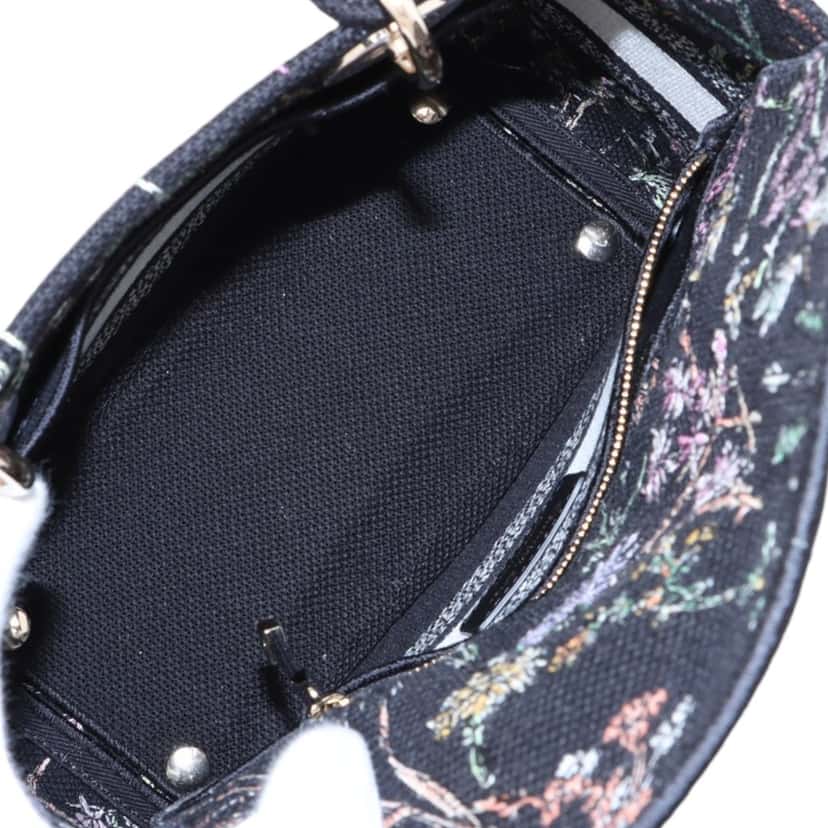 Dior Medium Embroidered Canvas Herbarium Lady D Lite Black Very good condition - Box View