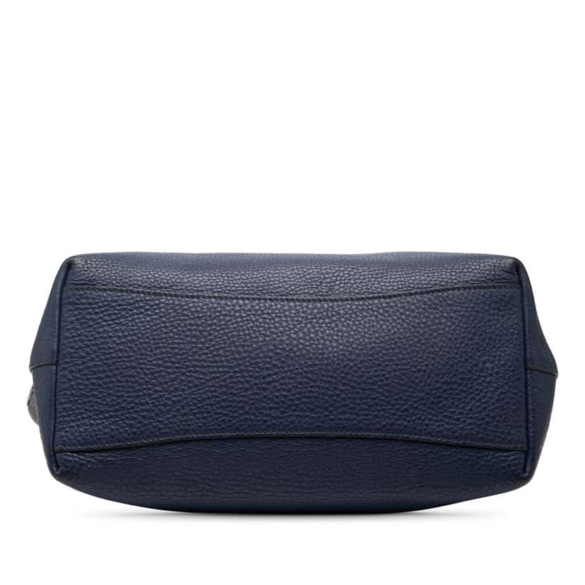 Prada Vitello Daino Canapa Logo Tote Blue Leather Very good condition - Inside View