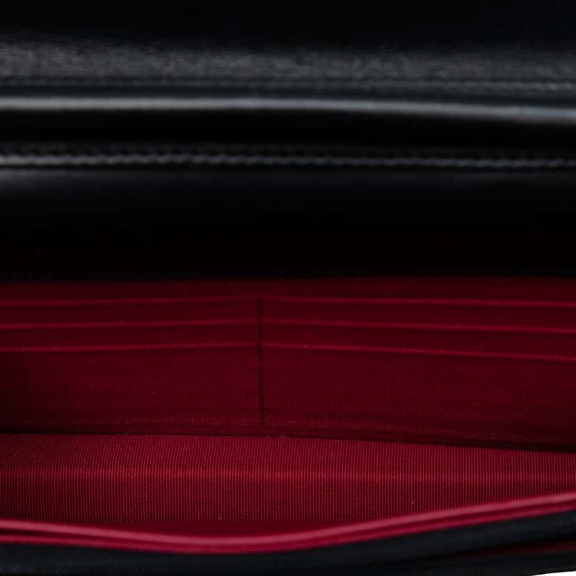 Chanel Quilted Aged Calfskin Gabrielle Wallet On Chain Blue Leather Never worn, with tag - Model View