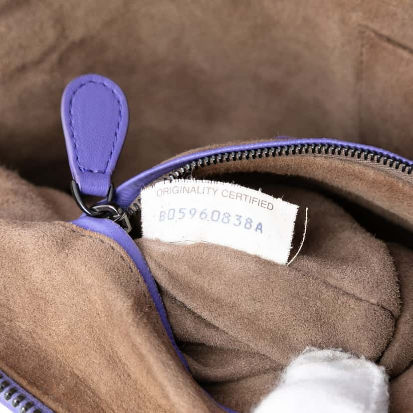 Bottega Veneta Nappa Intrecciato Nodini Crossbody Purple Leather Very good condition - Box View