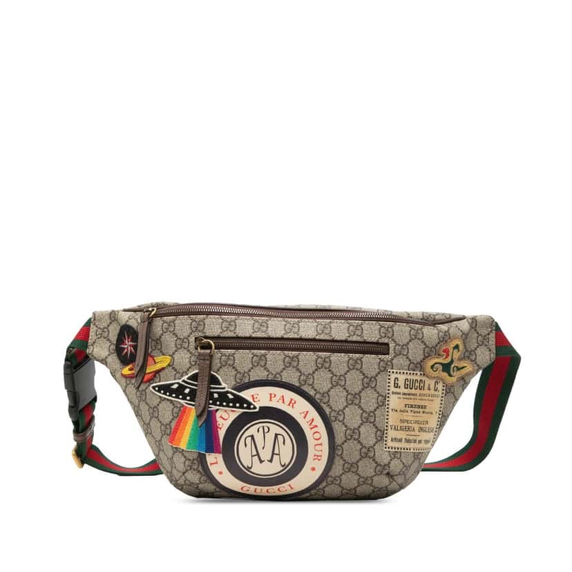 Gucci GG Supreme Courrier Belt Bag Beige Very good condition - Front View