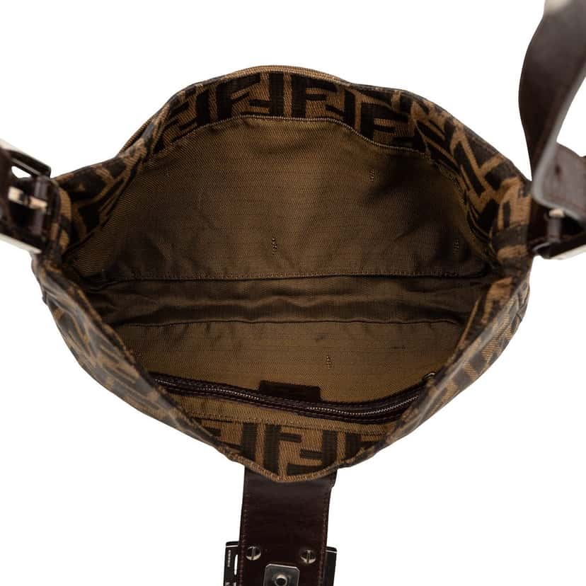 Fendi Zucca Canvas Shoulder Bag Brown Very good condition - Model View