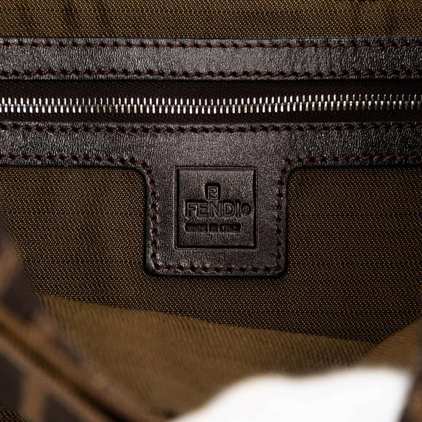Fendi Zucca Canvas Shoulder Bag Brown Very good condition - Box View