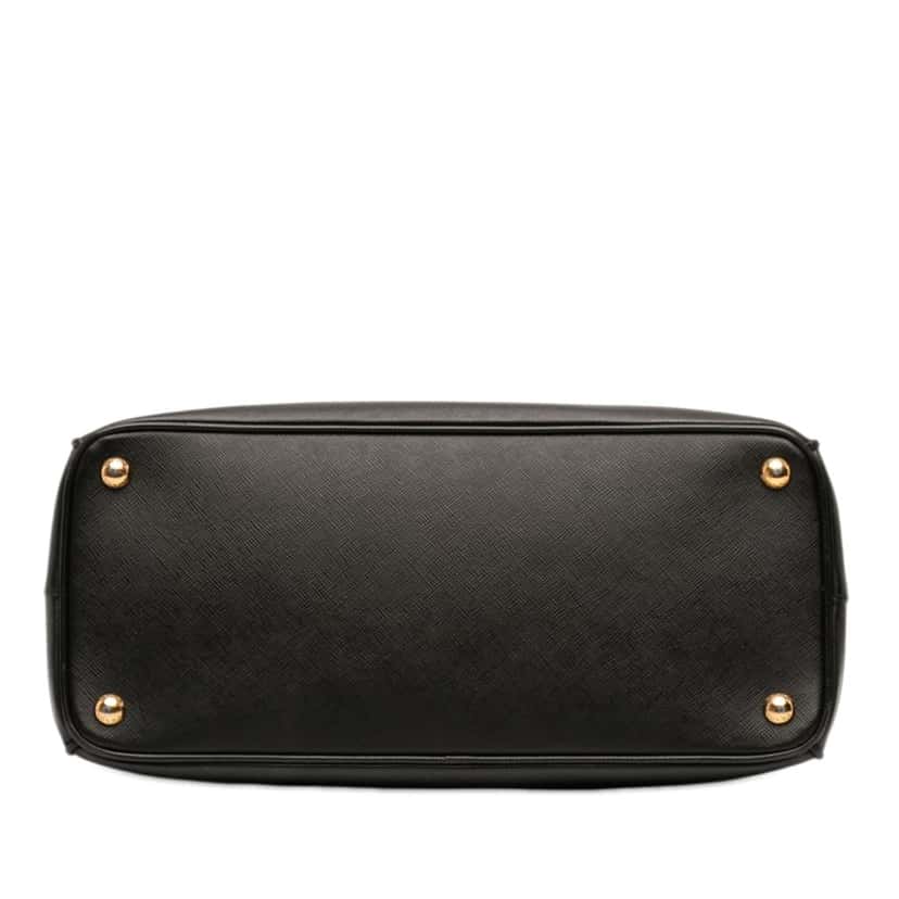 Prada Medium Saffiano Lux Galleria Double Zip Satchel Black Leather Very good condition - Inside View