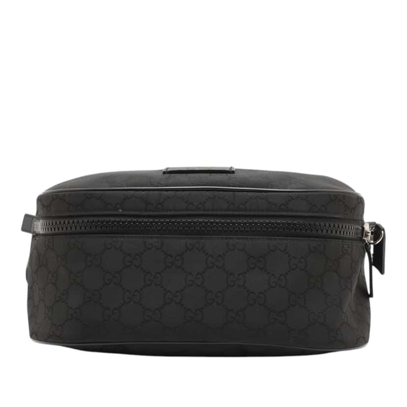 Gucci GG Nylon Web Belt Bag Black Very good condition - Front View