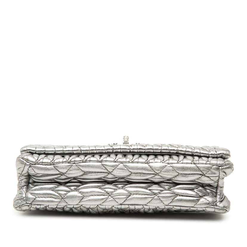 Miu Miu Matelasse Nappa Crystal Chain Shoulder Bag Silver Leather Very good condition - Inside View